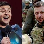 image for President Zelensky before and after the Russian invasion of his beloved country.
