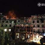 image for A hotel in Kryvyi Rih after being hit by a peaceful Russian ballistic missile yesterday