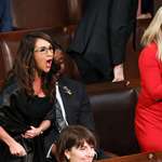 image for Lauren Boebert and Marjorie Taylor Greene NOT getting kicked out after heckling Pres. Biden.