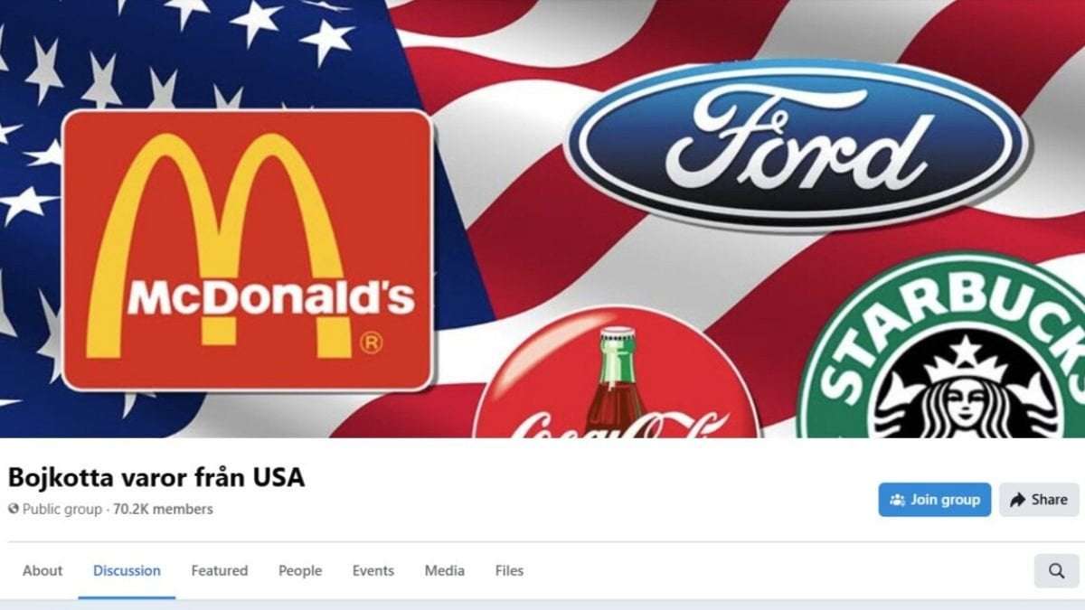 image for Swedes launch boycott of US goods in response to recent policy shifts