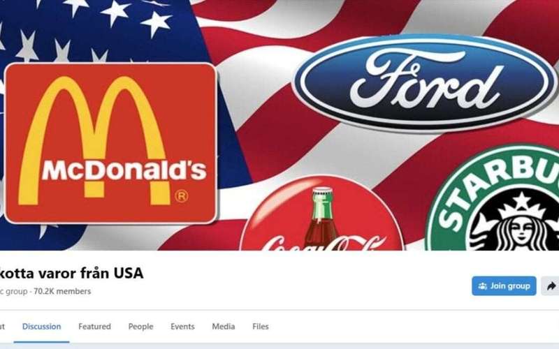 image for Swedes launch boycott of US goods in response to recent policy shifts