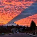 image for Mount Rainier, shadow across the sky at sunrise