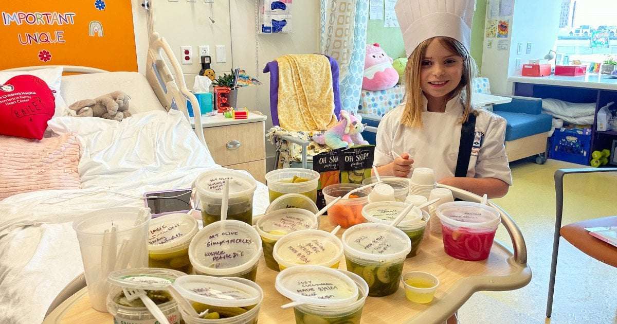 image for An 8-year-old heart transplant candidate was craving pickles, so a hospital chef taught her how to make them