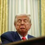 image for Trump reacts to something he doesn’t like in the Oval Office on March 6th