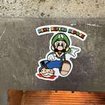 image for Happy MAR10 Day (I know it’s Luigi) found near stairs at a shopping center