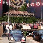 image for the German fascist regime promoting the "people's car" 80 years ago