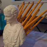image for A 3D printed Julius Caesar pencil holder