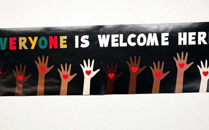 image for Teacher ordered to remove signs from classroom, including one saying 'Everyone is welcome here'
