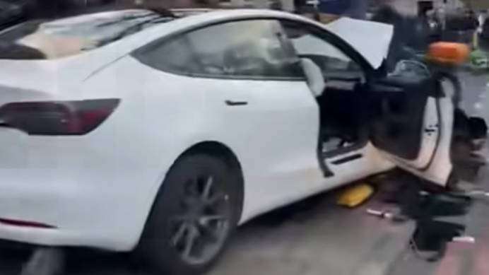 image for 'Out of control' Tesla ploughs into pedestrians on busy London street injuring seven