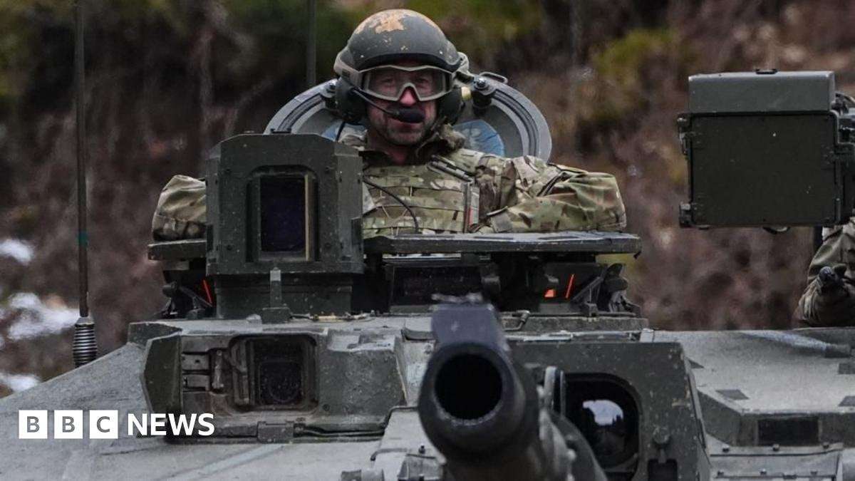 image for Prince William sends message from tank near Russian border on Estonia trip
