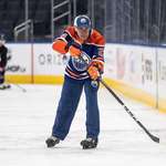 image for Canadian PM mark carney hitting the ice this morning with Edmonton oilers