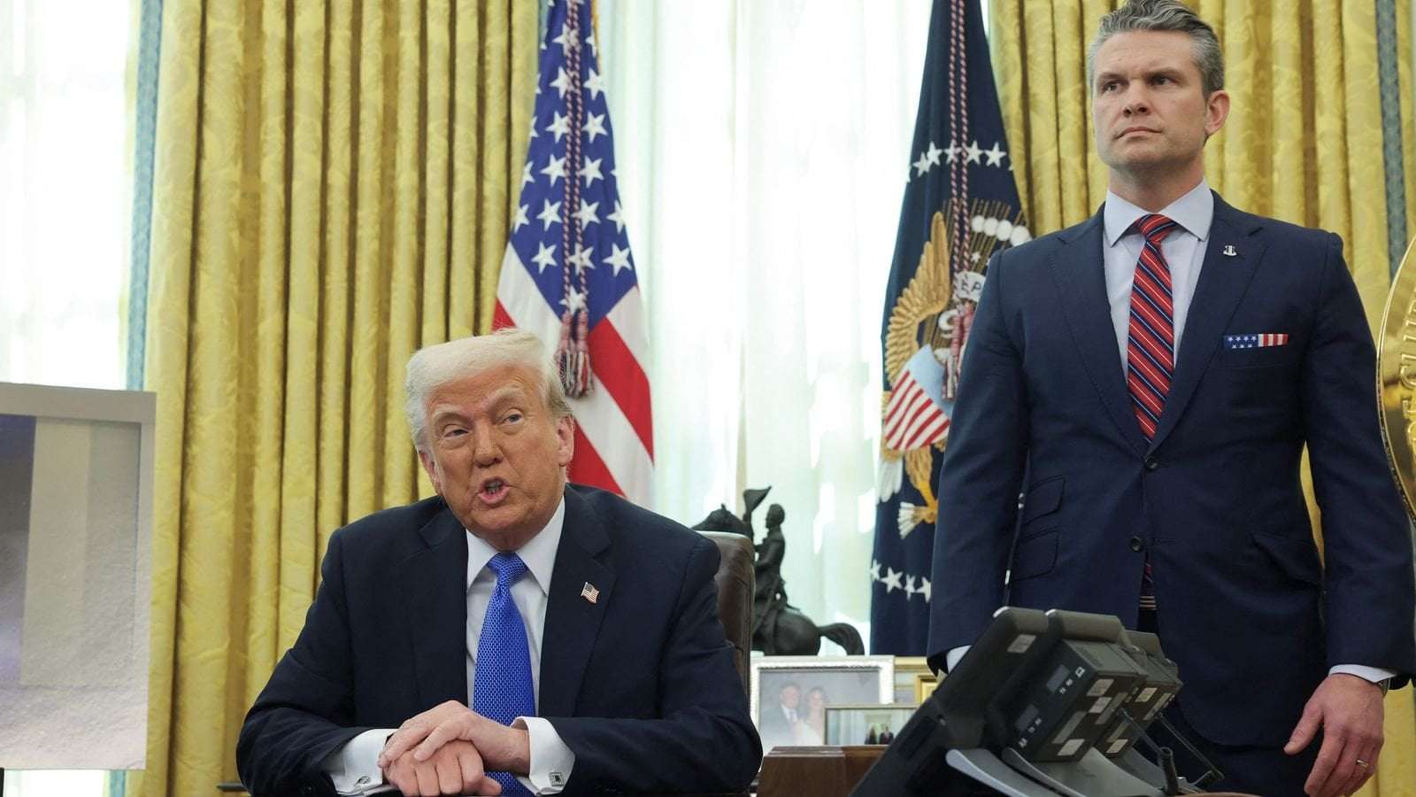 image for Trump announces 'most lethal aircraft ever built' and says Russia 'wouldn't be worried' about NATO without US