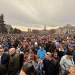 image for The view of the crowd after Bernie and AOC spoke today (OC).