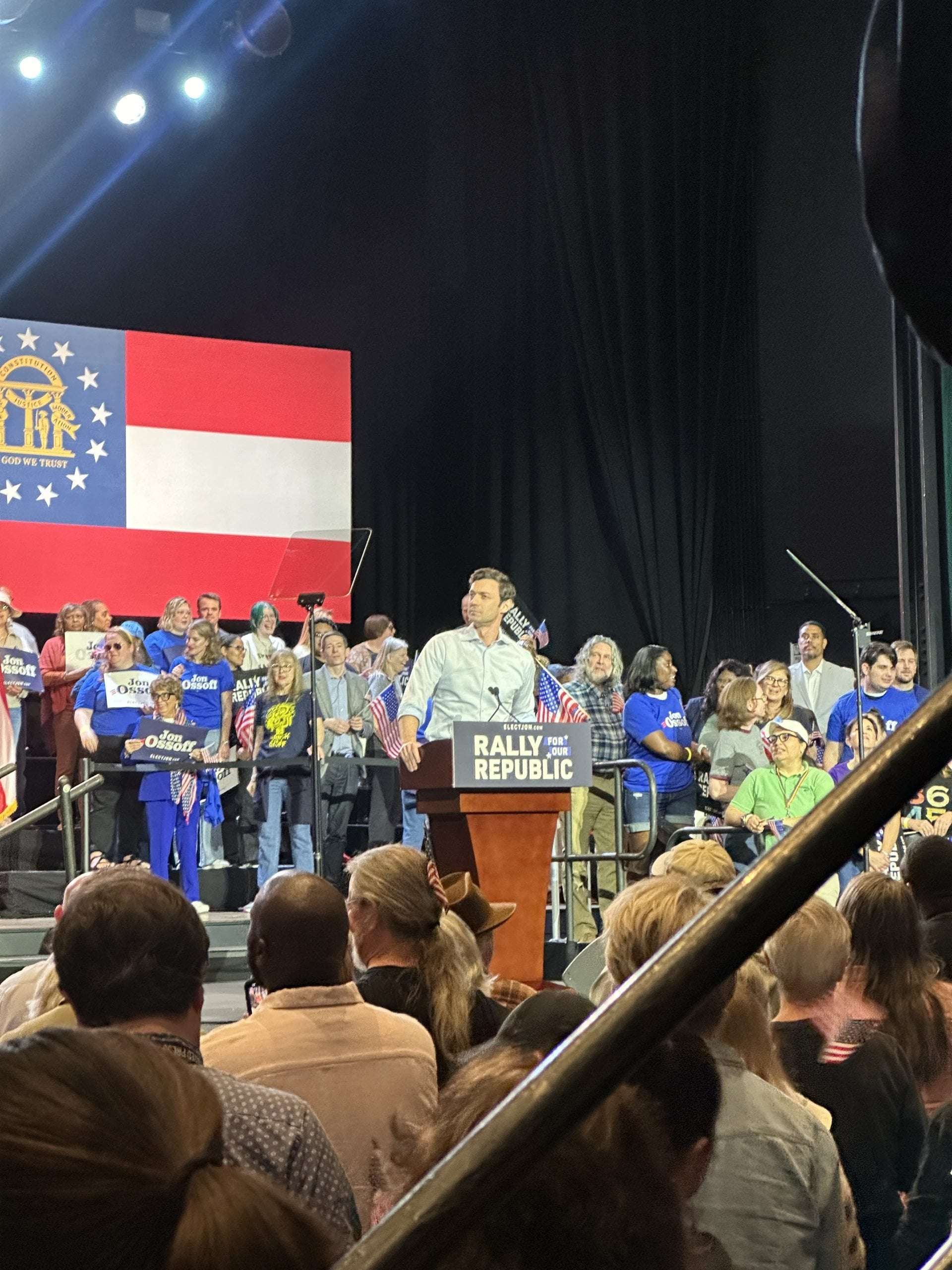 image for ‘Georgia will bow to no king’: Georgia Senators Ossoff and Warnock hold anti-Trump rally in Atlanta
