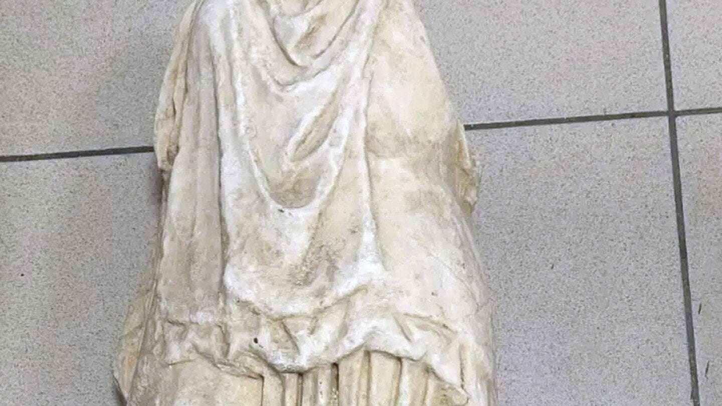 image for A 2,000-year-old statue is found abandoned in a garbage bag in Greece