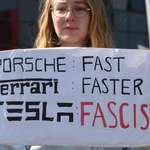 image for Global Takedown Tesla protester: London (credit: AP)