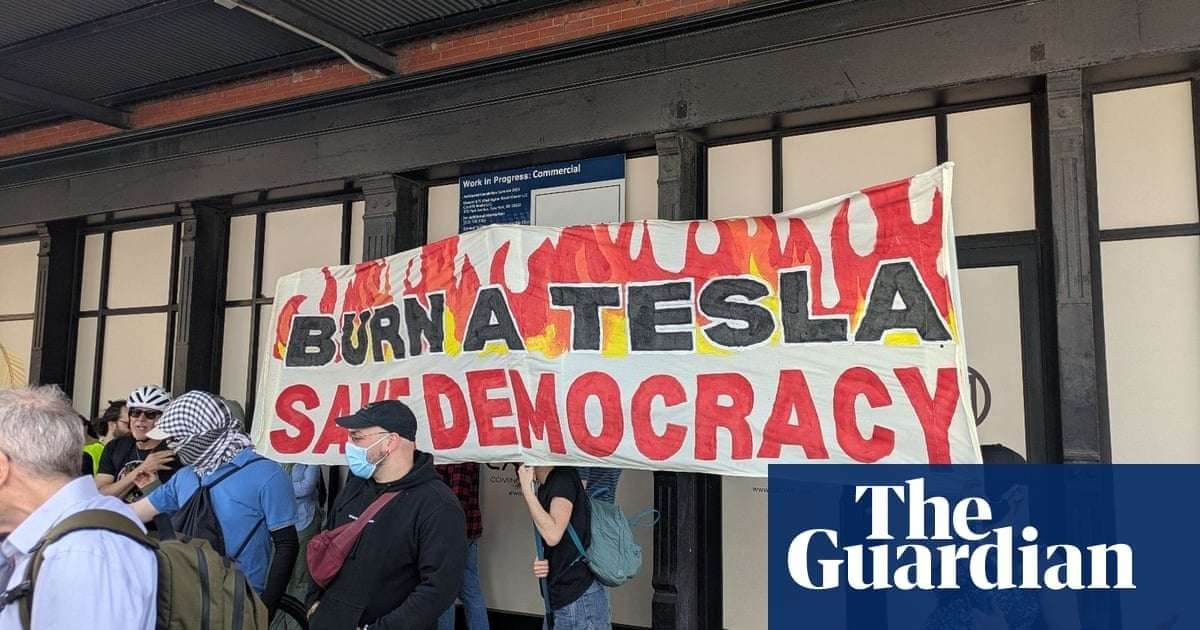 image for Protests hit Tesla dealerships across the world in challenge to Elon Musk