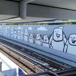 image for A graffiti covering the whole wall of a train depot in Hamburg, Germany