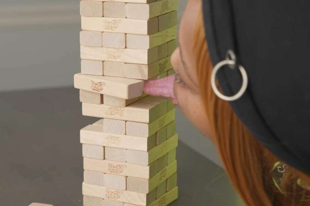 image for Watch: California woman uses world's longest tongue to play Jenga