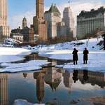 image for The New York skyline from Central Park in 1933 (colourized)