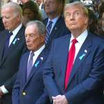 image for Trump during the Moment of Silence at the 9/11 memorial