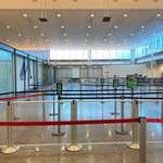 image for U.S departure hall, Montreal airport (YUL) at 8:00 a.m, April 9.