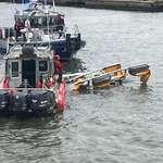 image for OC: Helicopter crashes in the Hudson River in New York City