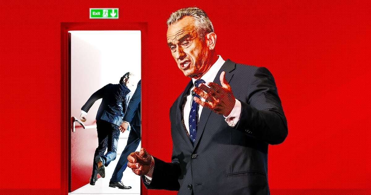 image for Staffers Walk Out of RFK Jr.’s Slur-Ridden Speech About Deep-State