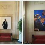 image for Obama’s portrait in the WH has been replaced with the photo from Trump’s assassination attempt