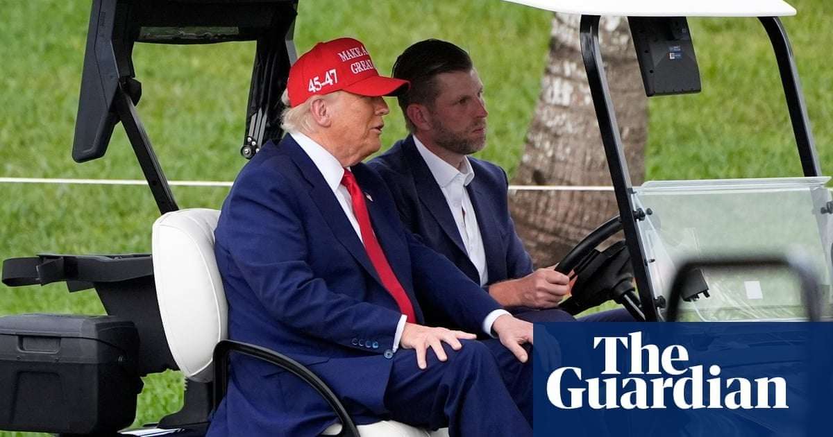 image for ‘Completely out of touch’: golf and dinners for ‘king’ Trump as economy melts down