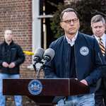 image for Pa. Gov. Shapiro takes a moment before addressing the arson that forced he, his family to evacuate