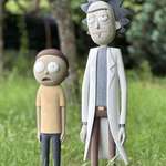 image for [OC] Rick and Morty carved entirely out of stone. No paint involved