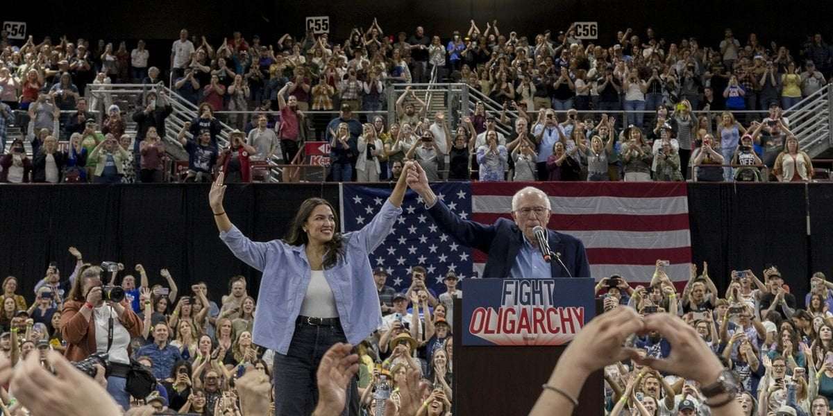 image for As AOC and Sanders Draw Crowds, 72% of Democrats Want Party to Abandon Centrist Approach to Trump