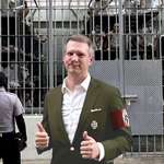 image for [OC] W. Va. Rep. Riley Moore gives El Salvador prison CECOT two thumbs up