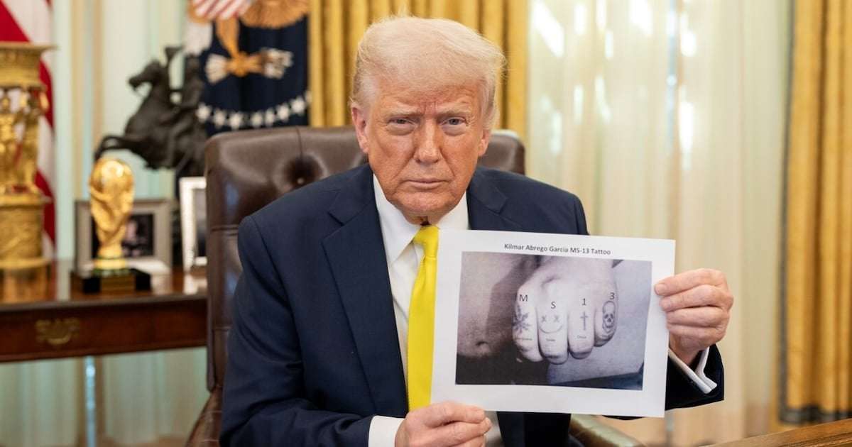 image for Internet Sleuths Slam Trump for Photoshopping MS-13 Tat on Deported Dad’s Hand