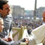 image for Pope Francis shaking hands with Greta Thunberg in 2019