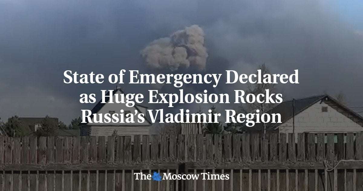 image for State of Emergency Declared as Huge Explosion Rocks Russia’s Vladimir Region