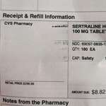 image for The retail price of my antidepressant before insurance [OC]