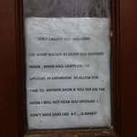 image for Informative sign on front door, London. (OC)