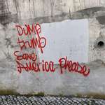 image for Dump Trump graffiti spotted on my trip to Lisbon