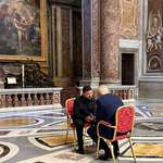 image for Trump and Zelensky speaking inside St Peter’s Basilica