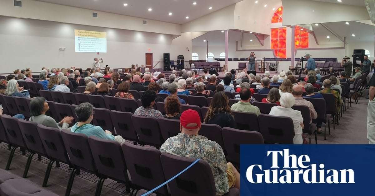 image for Angry Florida voters hold ‘empty chair’ town halls for absent Republicans