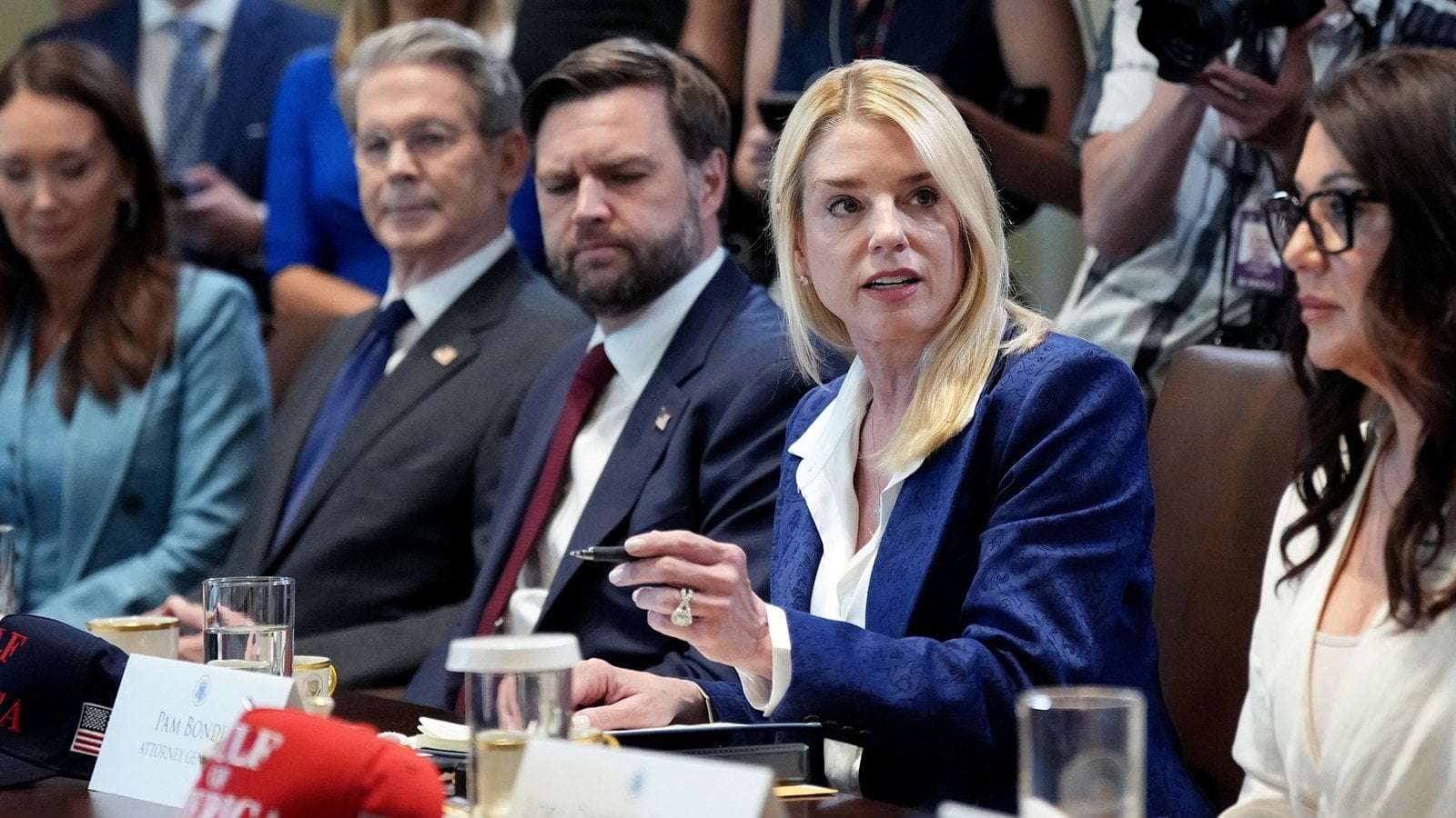 image for Pam Bondi Flatters Trump With Claim That 75% of America Would Be Dead if Not For Him