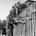image for My great grandpa is in this pic of the liberation of Allach (subcamp of Dachau) 80 years ago today.