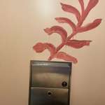 image for Work repainted the women’s bathroom and included this addition to the sanitary disposal bins.