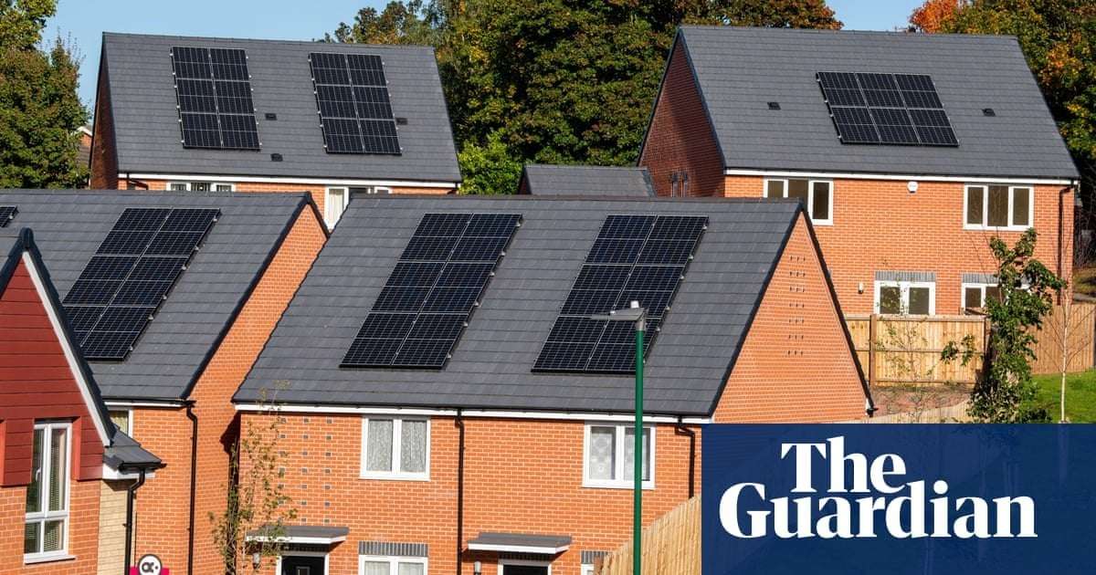 image for Solar panels to be fitted on all new-build homes in England by 2027