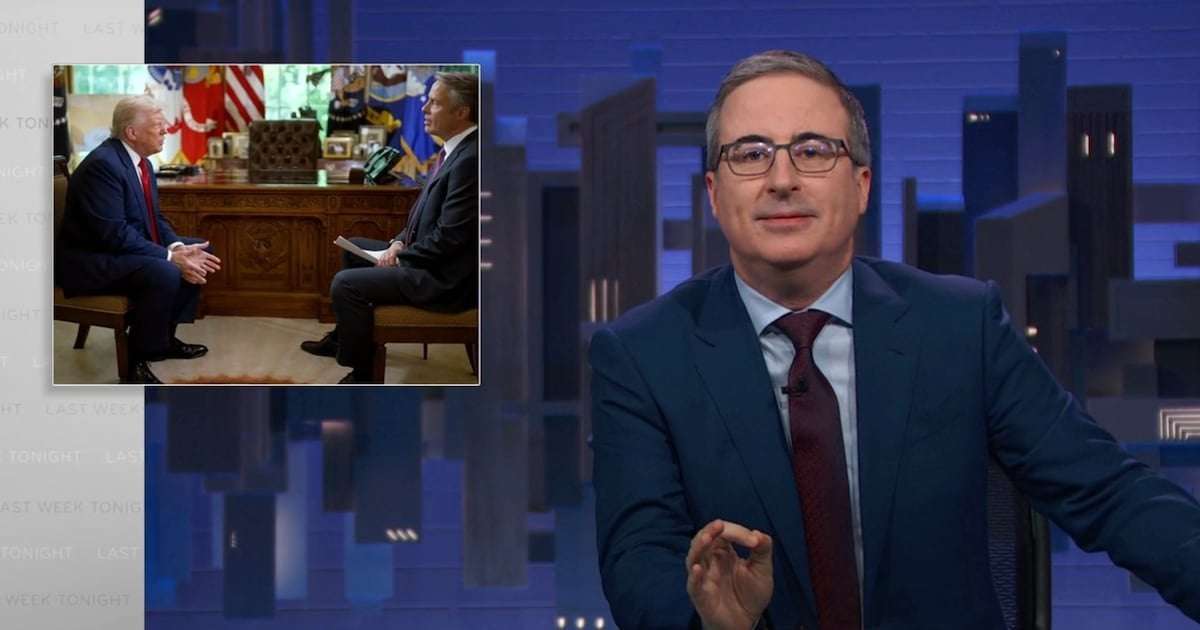 image for John Oliver Suggests New Approach to Interviewing Trump