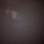 image for Took a picture of the sky with my phone and managed to capture a shooting star!
