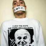 image for Due to current events: Eminem and his pope shirt in '99