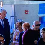 image for President of the Republic of Portugal, waiting in line for his turn to vote